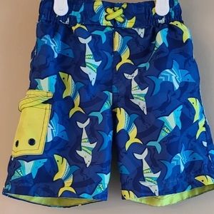 EUC UV Skinz Royal Blue Sharks SwimTrunks - Size 5